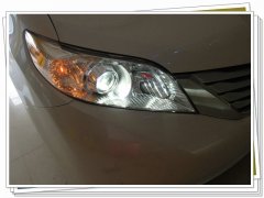 广东东莞专业改装车灯升级  丰田塞纳车灯升级海拉6双光透镜